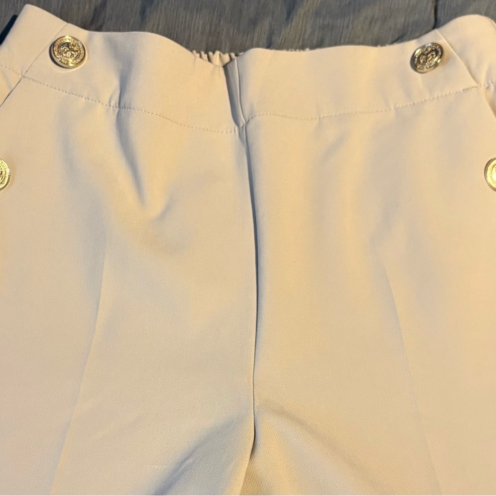 Zara Beige High-Waist Trousers - Picture 6 of 10